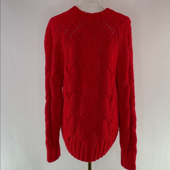 Love, Whit by Whitney Port Chunky Sweater in Red, XS - Picture 9 of 11